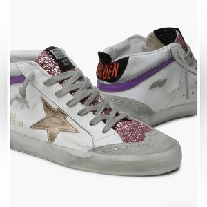 Golden Goose Deluxe Brand Mid Star Glitter Sneaker